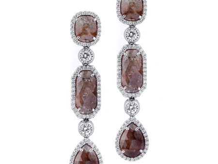 Mixed-Cut Diamond Drop Earrings ER217 Online now