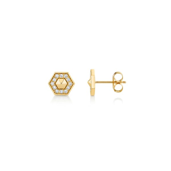 Mini Hex Studs ER507 Cheap