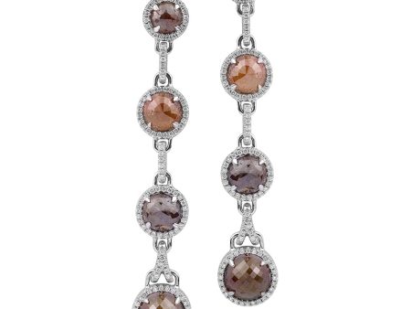 Multi-Colored Diamond Drop Earrings ER218 Cheap