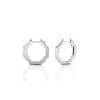 Medium Octave Knifed Hoop Earrings ER550-M-YG Online Hot Sale