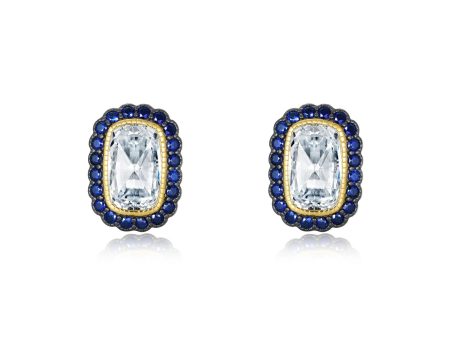 Lafonn Heritage Cushion Blue Sapphire Earring E0566CST00 Discount