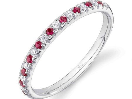 0.10CT DIAMOND & 0.10CT RUBY BAND SC55025931 Online