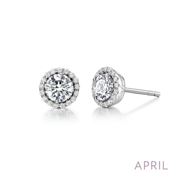 Lafonn Birthstone April Diamond Earring BE001DAP00 For Cheap