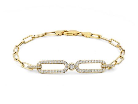 Double Link ID Bracelet BR354-S-YG Supply