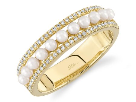 0.14CT DIAMOND & CULTURED PEARL BAND SC55023648 For Discount