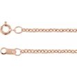 14K Rose 1.5 mm Cable 16  Chain For Discount