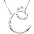 Sterling Silver Script Initial A 16  Necklace For Discount