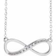 14K White .025 CTW Natural Diamond 16-18  Necklace Fashion