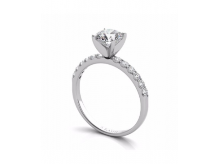 S Kashi & Sons Side Stone - Prong Set Engagement Ring EN6593WG Online Sale