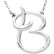 Sterling Silver Script Initial A 16  Necklace For Discount