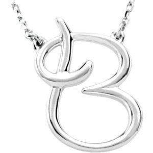 Sterling Silver Script Initial A 16  Necklace For Discount