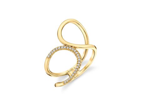 Diamond Twist Bridge Ring F285-YG4 Online