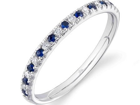 0.10CT DIAMOND & 0.10CT BLUE SAPPHIRE BAND SC55025934 For Cheap