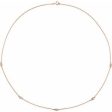 14K Rose 1 4 CTW Natural Diamond 5-Station 18  Necklace For Cheap