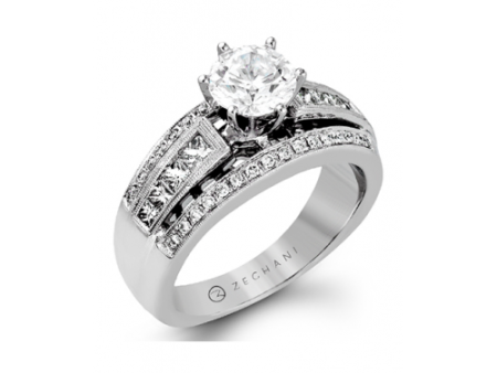 Zeghani Zeghani Mosaico Engagement Ring ZR119 on Sale