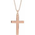 14K Rose Cross 18  Necklace For Cheap