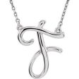 Sterling Silver Script Initial A 16  Necklace For Discount