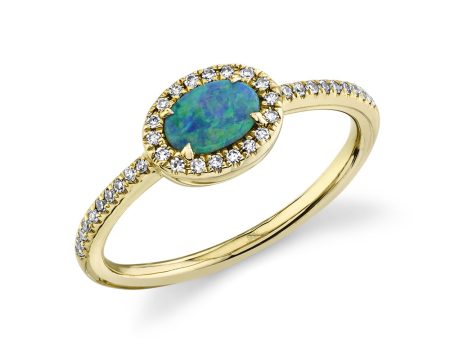 0.12CT DIAMOND & 0.33CT OPAL RING SC55020753 For Cheap