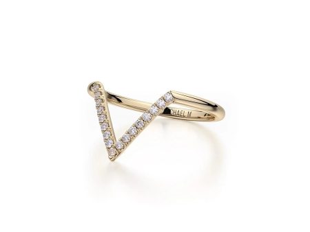 Diamond V Ring F283-YG4 Discount