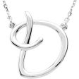 Sterling Silver Script Initial A 16  Necklace For Discount