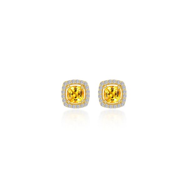 Lafonn Classic Cushion Citrine Earring E0329CAG00 Supply