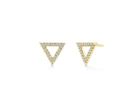 Diamond Triangle Earrings ER279WG For Sale