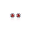 Lafonn Classic Cushion Garnet Earring E0329GNP00 on Sale