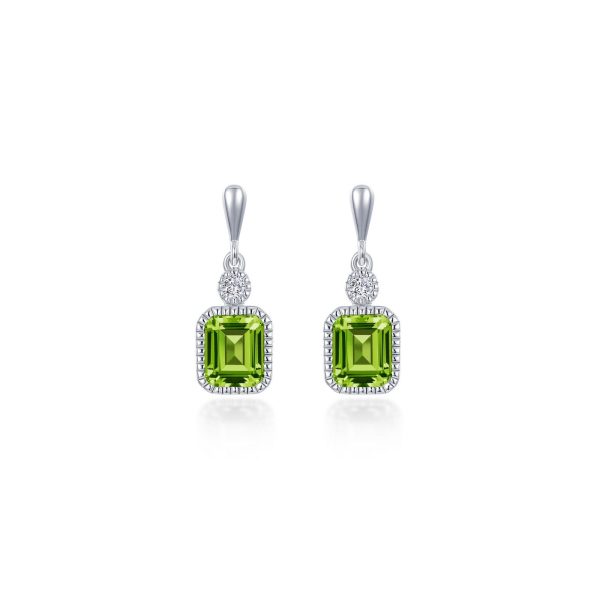 Lafonn Birthstone Emerald August Peridot Earring BE007PDP00 Hot on Sale