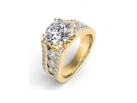 S Kashi & Sons Round Engagement Ring EN7215YG Discount