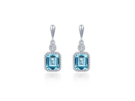 Lafonn Birthstone Emerald March Aquamarine Earring BE007AQP00 For Discount