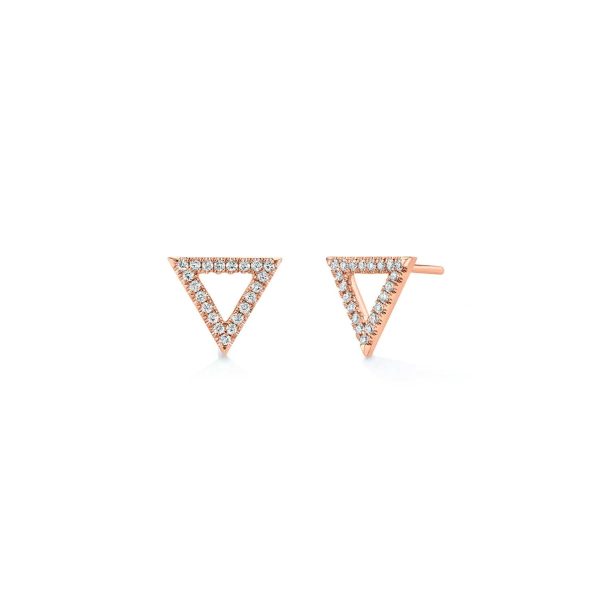 Diamond Triangle Earrings ER279WG For Sale