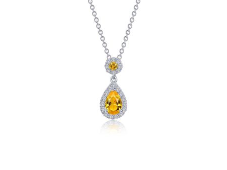 Lafonn Classic Pear Citrine Necklace N0318CAP20 Discount