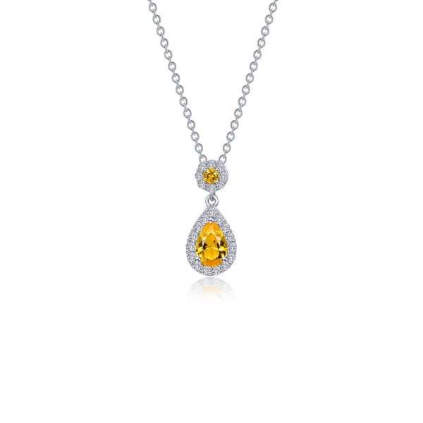 Lafonn Classic Pear Citrine Necklace N0318CAP20 Discount