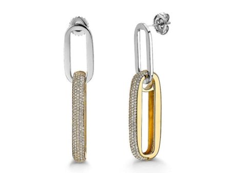 Double Luxe Link Wide Drop Earrings ER356 Online