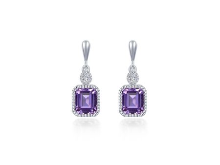 Lafonn Birthstone Emerald February Amethyst Earring BE007AMP00 Cheap